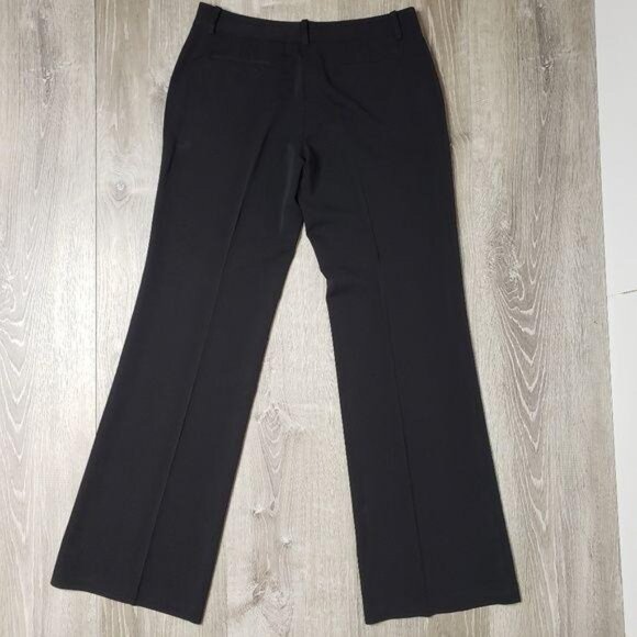 Elie Tahari Black Dress Pants Women Size 6 Silk Blend Wide Leg belt loops pocket - Picture 7 of 8